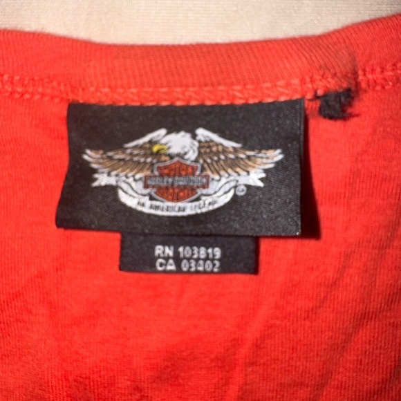 Harley Davidson tank top tattoo, rhinestones and grommets medium - Picture 5 of 6